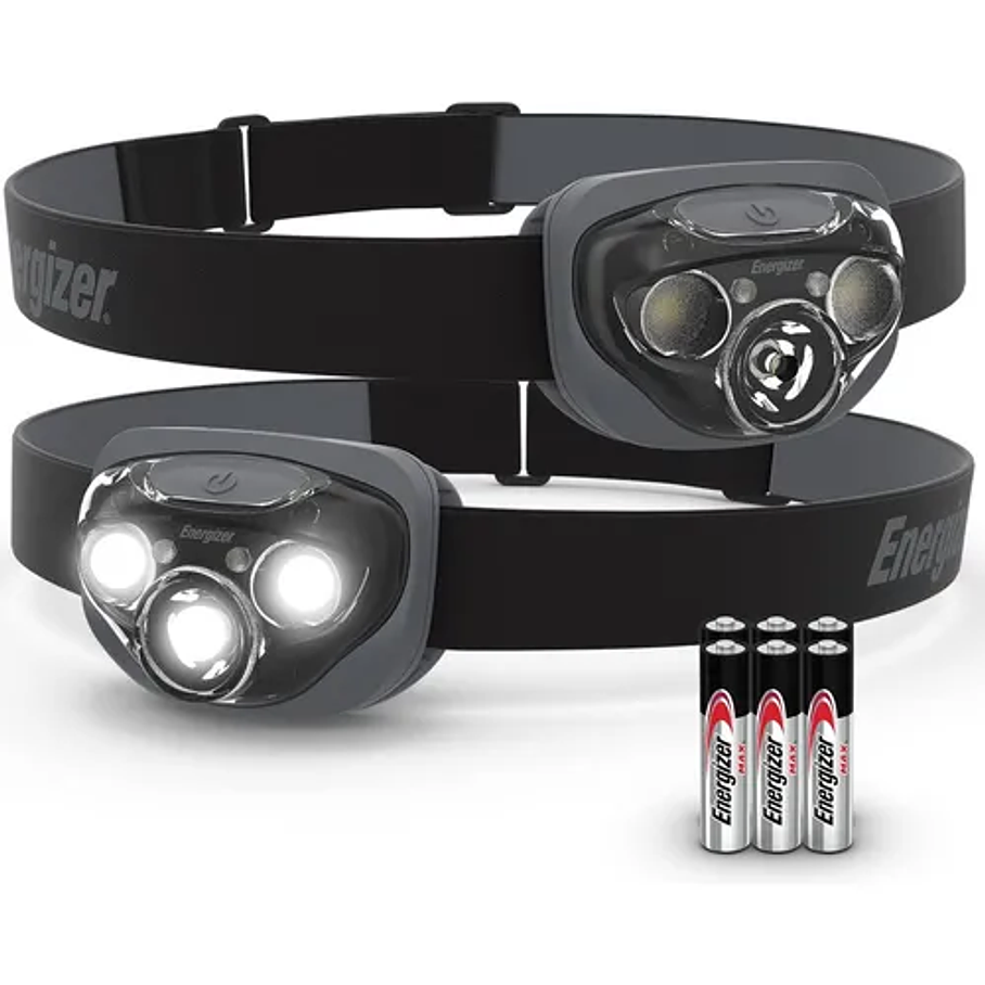 Linterna De Cabeza Energizer Pack De 2 Linterna Negro Luz Blanco 1