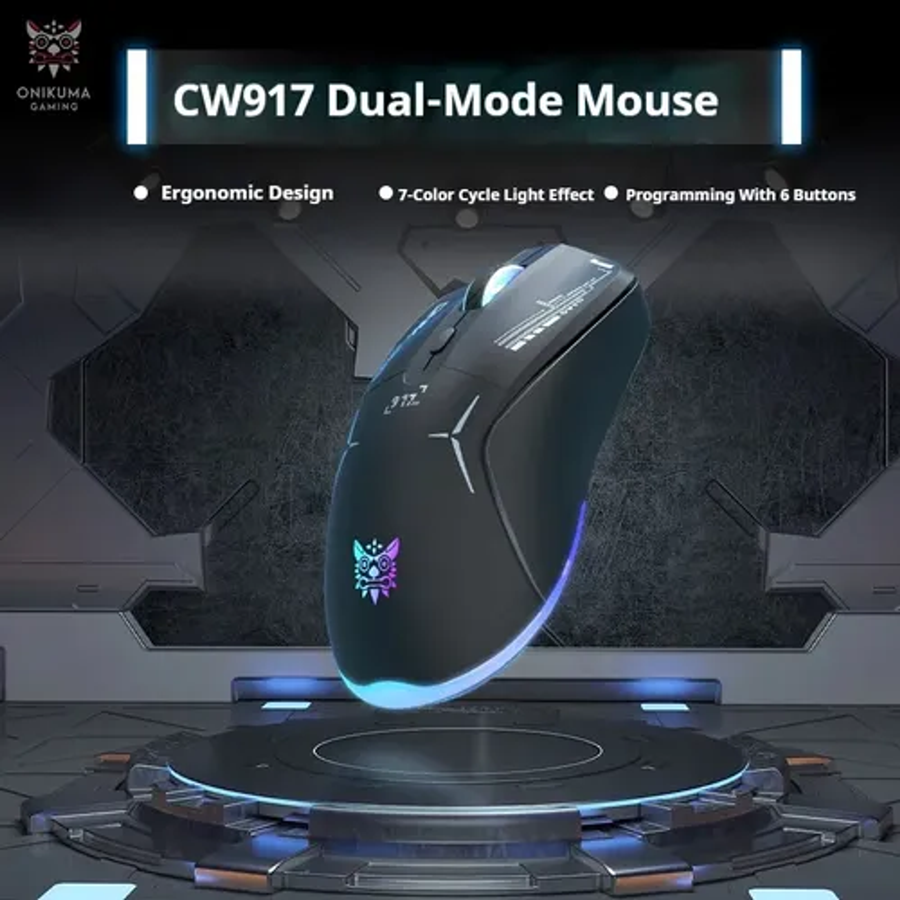 Mouse Gamer Inalámbrico 2.4g Onikuma 4800 Dpi Cw917 3