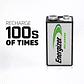 Pila Energizer 9v Recargable Blister 1 Unidad - Miniatura 2