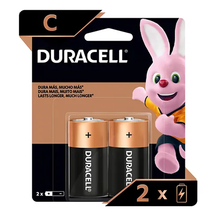 Duracell Cx2 Pila Alcalina Blister Pack de 2 Pilas C 1