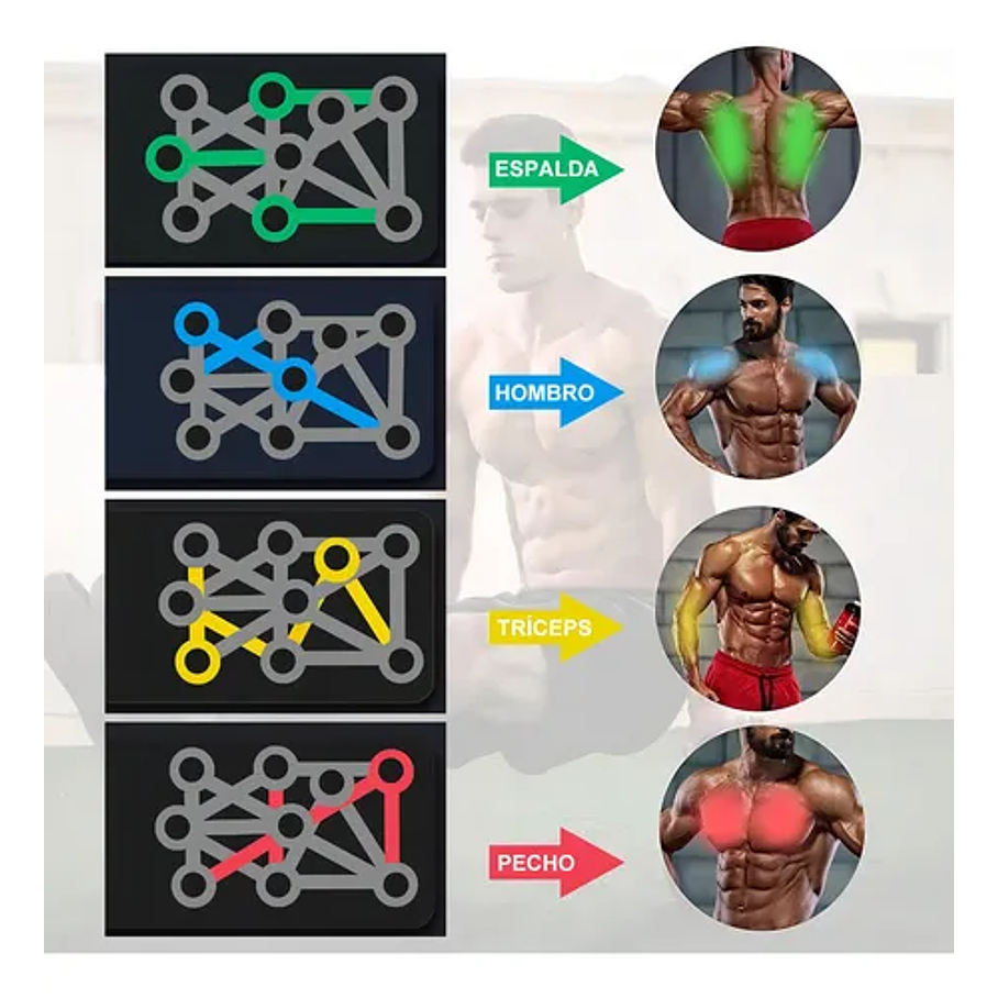 Tabla Para Flexiones Ejercicio Multiuso Color Negro 6