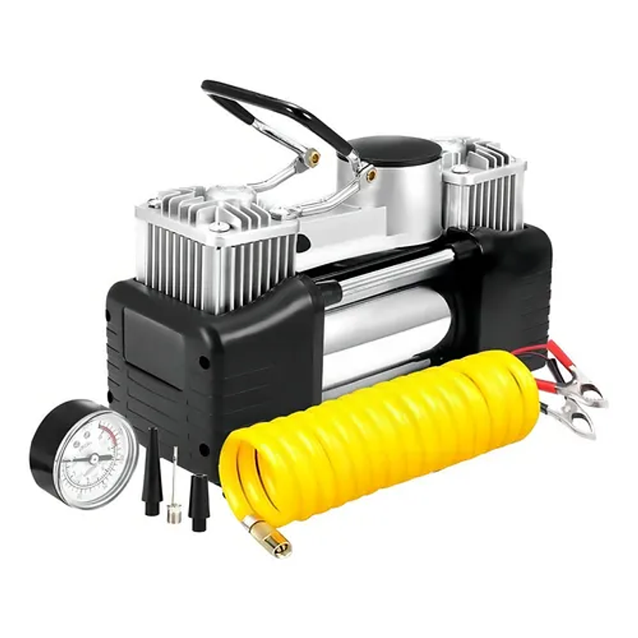 Compresor De Aire 2 Cilindros Inflador Neumaticos Frecuencia 40min 1