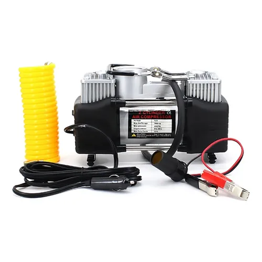 Compresor De Aire 2 Cilindros Inflador Neumaticos Frecuencia 40min 5