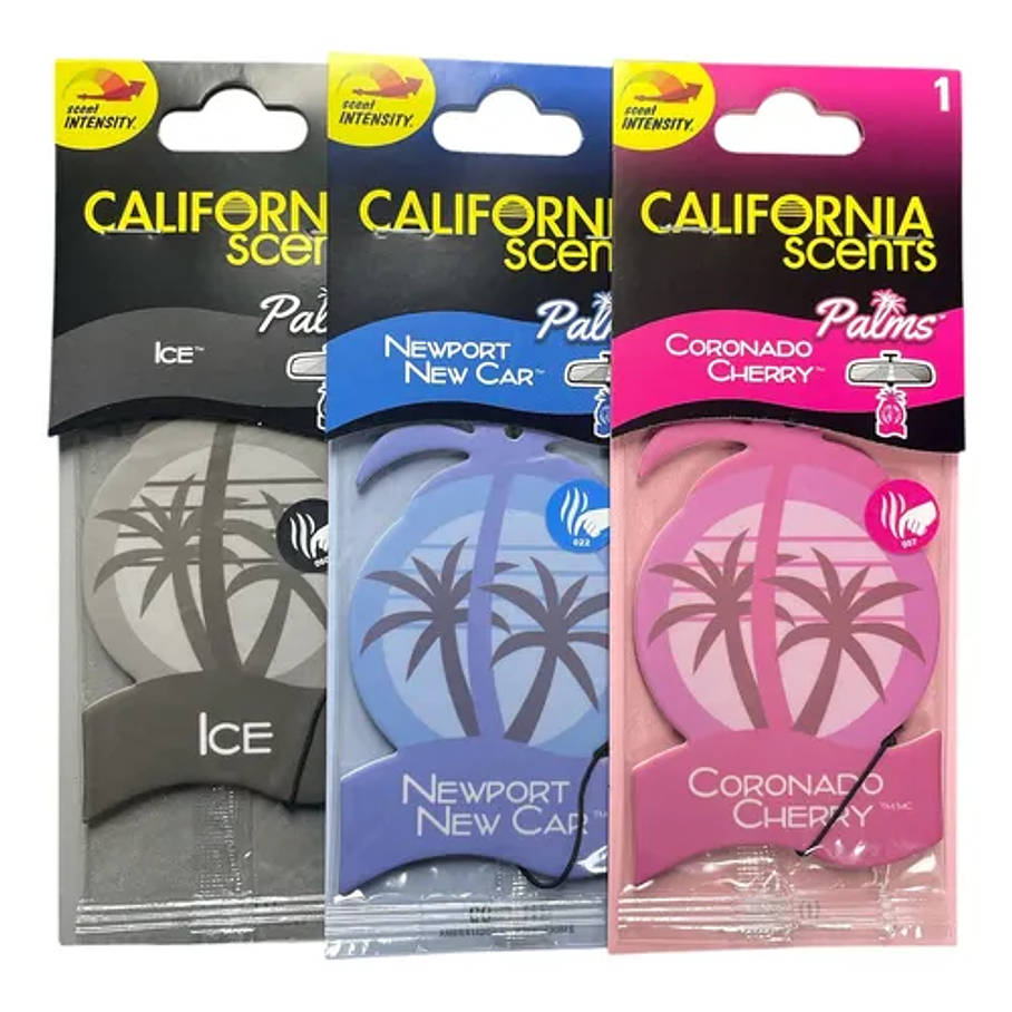 Ambientador de Auto California Scents Cherry / Ice / New Car Pack X 50 Aromatizante Auto 1