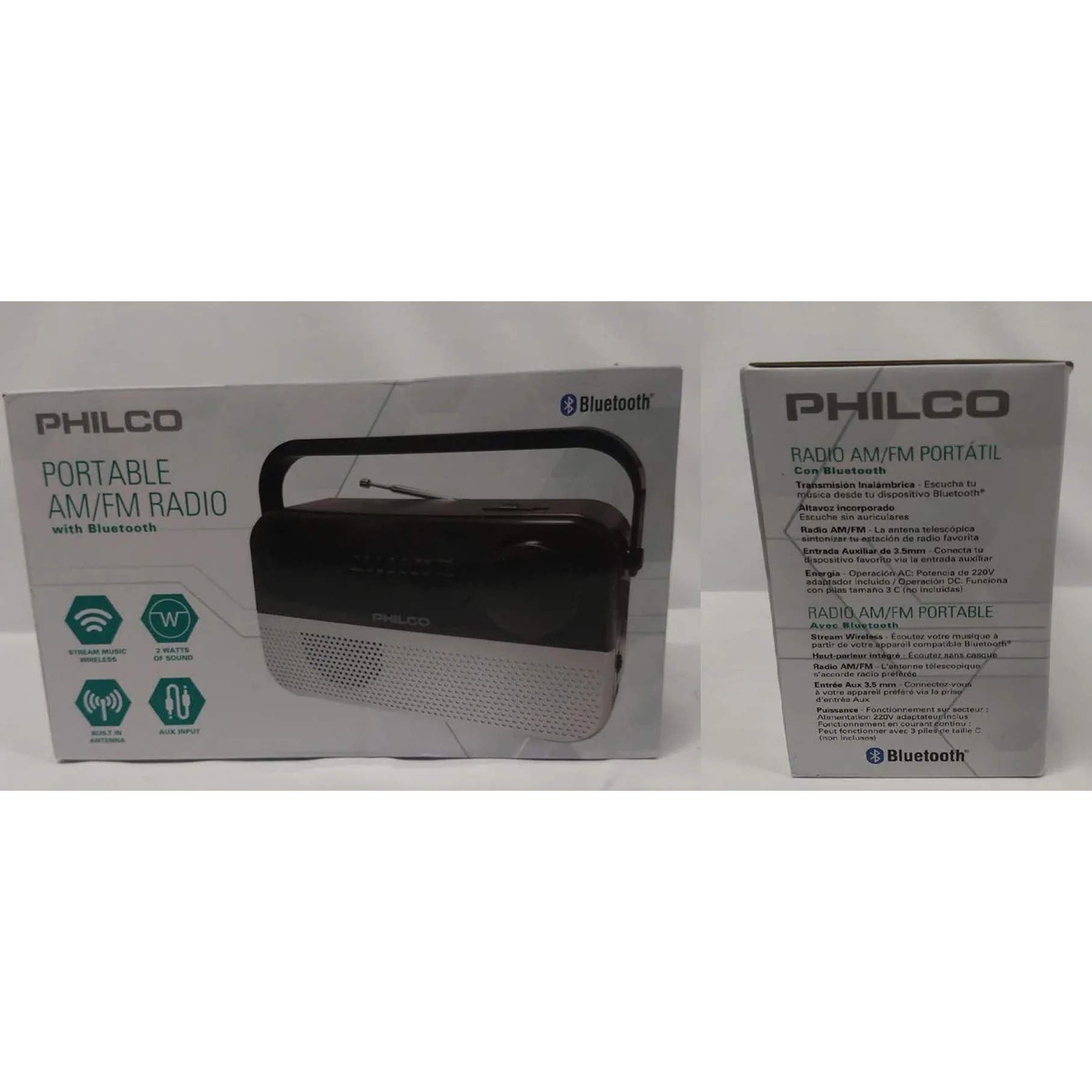 Radio portátil Philco PJR2200BT-SL Bluetooth AM/FM, Color Negro Philco 6