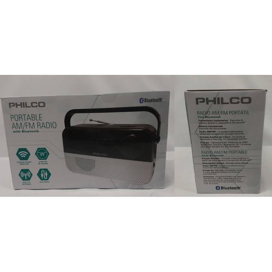 Radio portátil Philco PJR2200BT-SL Bluetooth AM/FM, Color Negro Philco 6