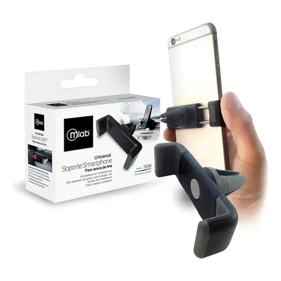 Soporte Porta Celular Para Ranura De Aire 2,16 - 3,46 Mlab 1