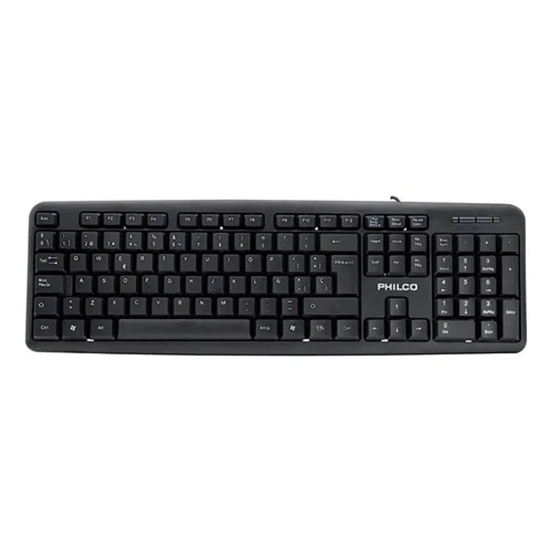 Teclado Usb Philco Estandar Español Color del teclado Negro Slim 4