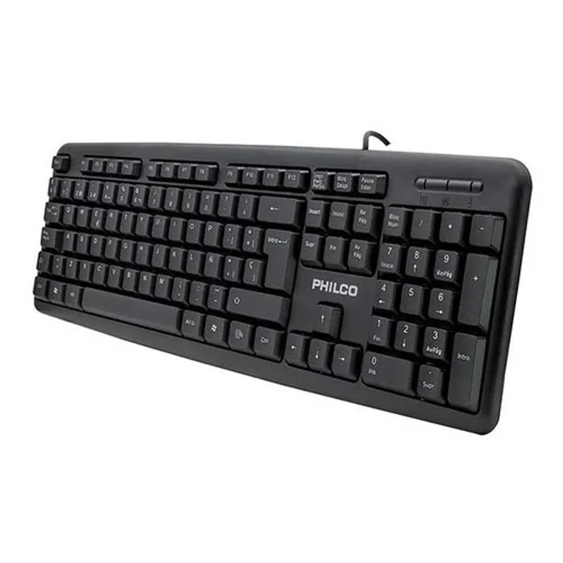 Teclado Usb Philco Estandar Español Color del teclado Negro Slim 1