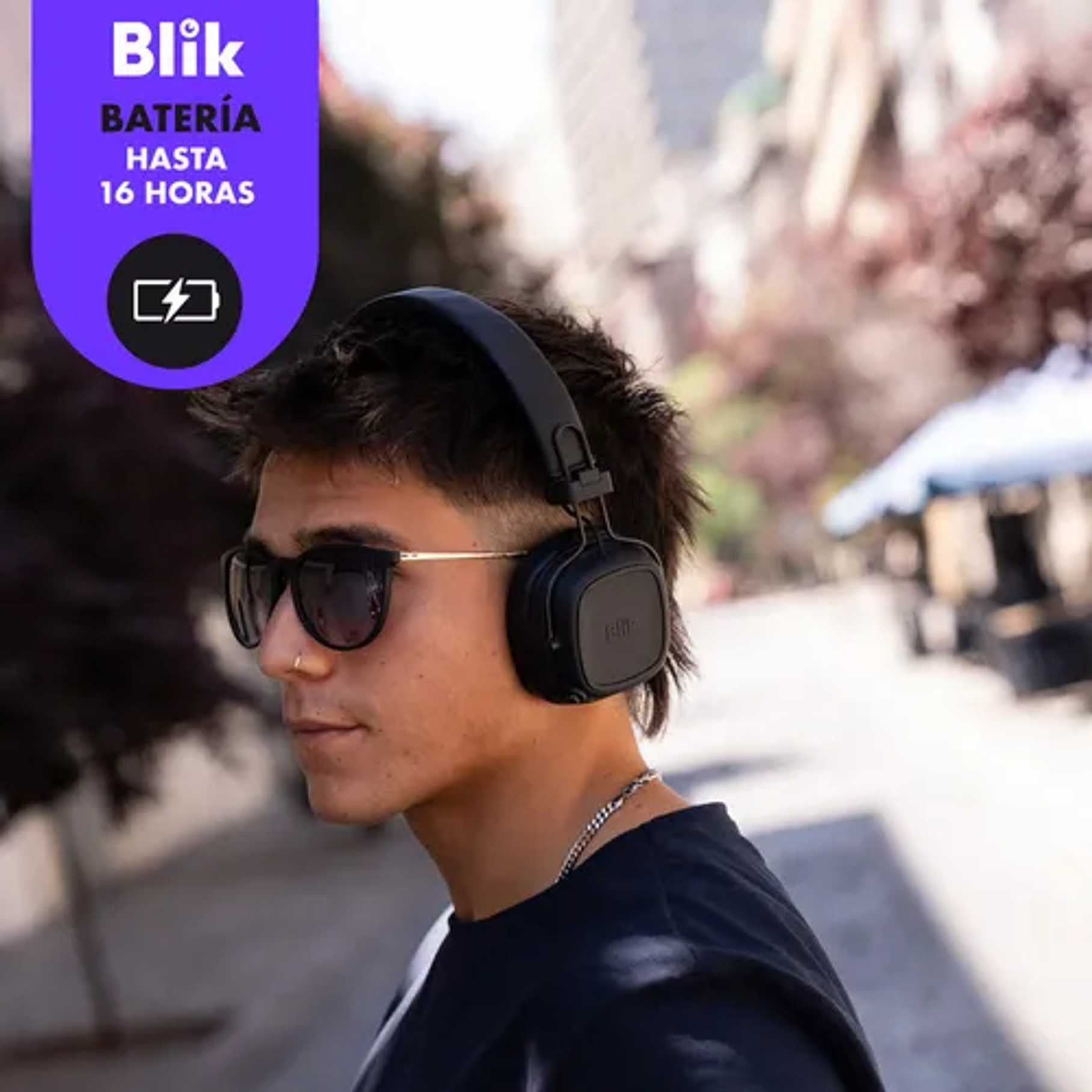 Audífonos Bluetooth Blik Feel250 16 Hrs Color Negro 7