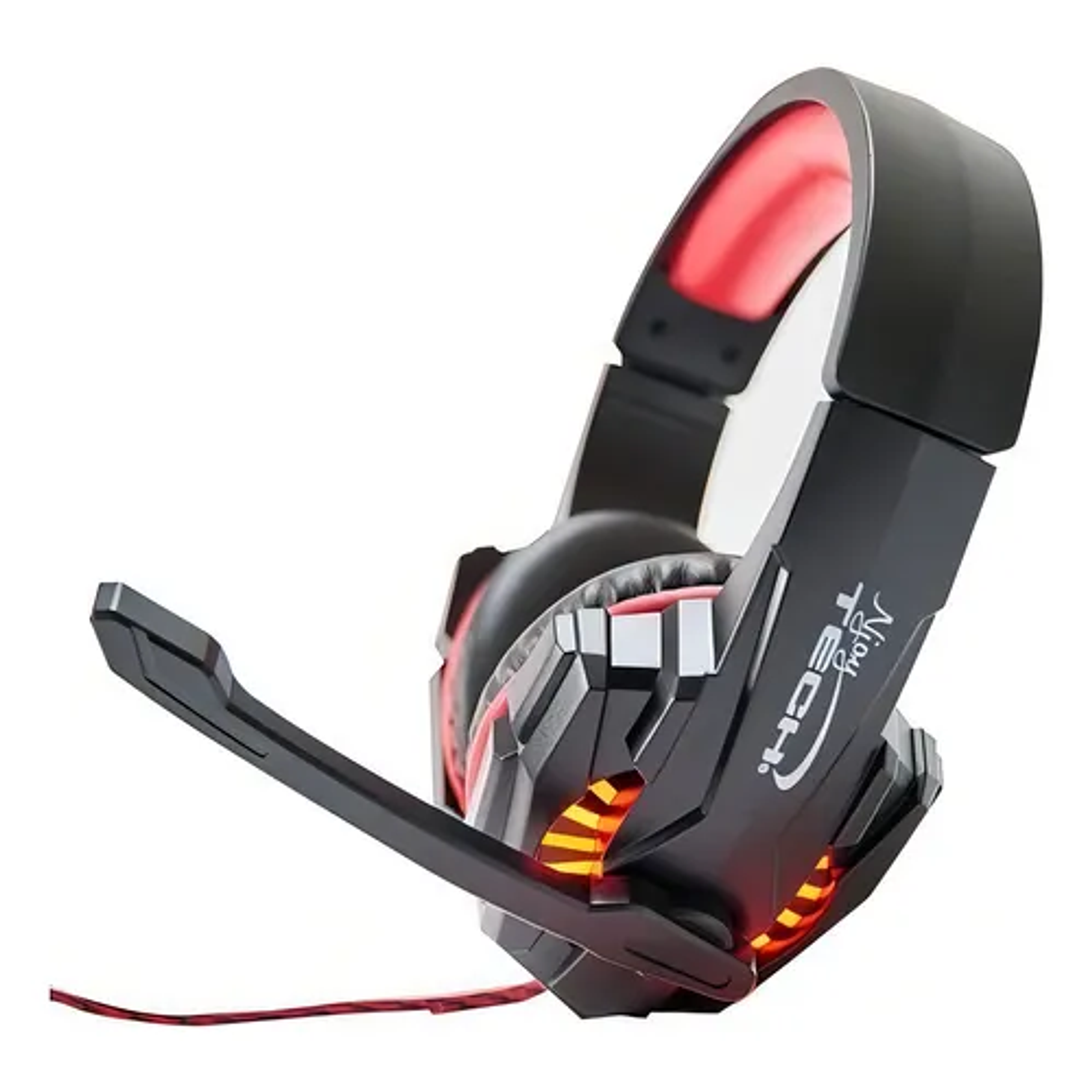 Audifono Gamer Njoytech Con Micrófono Color Rojo Color de la luz RGB 1