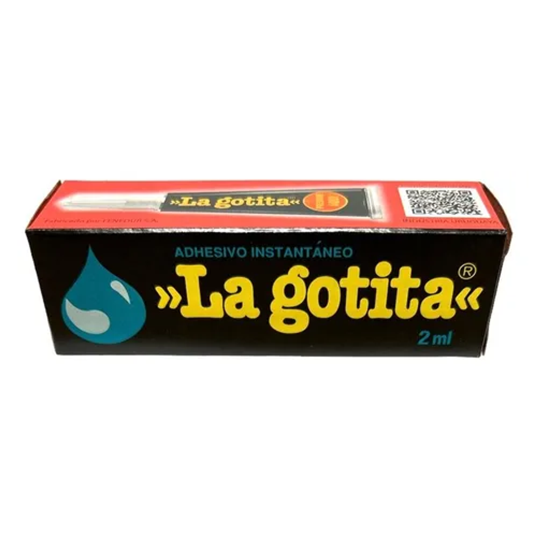 La Gotita Adhesivo Instantáneo 2ml Pegamento Súper Fuerte Color Negro 1
