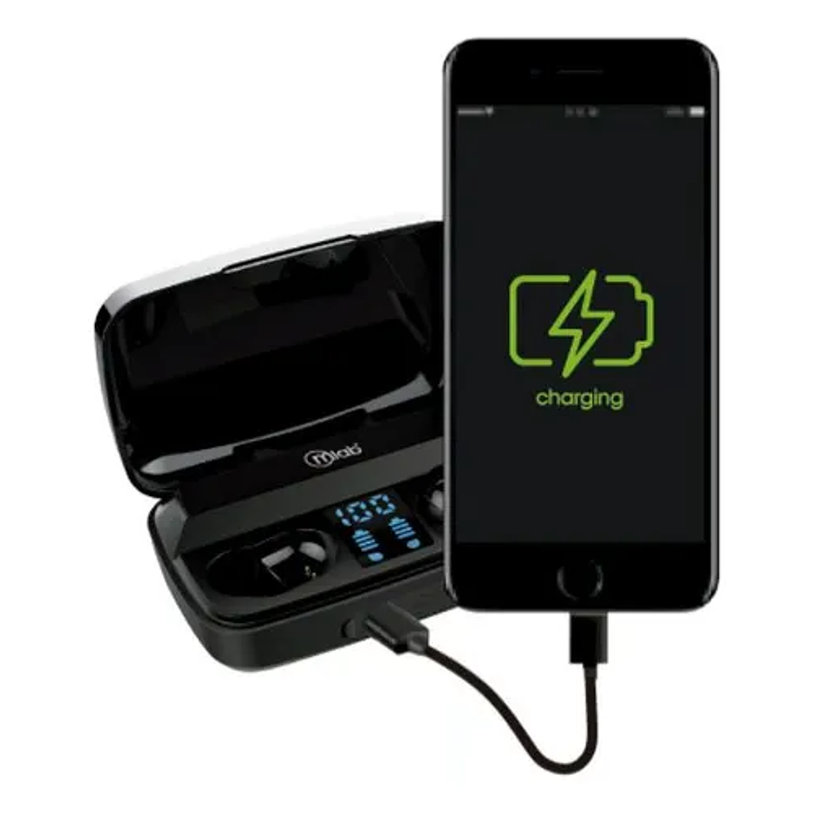 Audífonos Energy Twins Bluetooth Mlab 8971 Color Negro 3