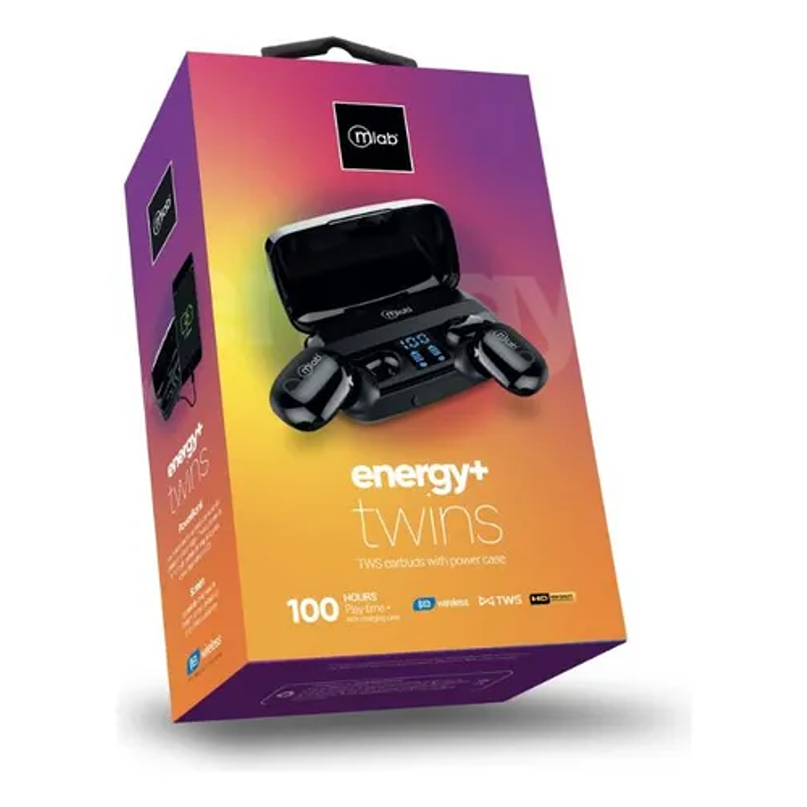 Audífonos Energy Twins Bluetooth Mlab 8971 Color Negro 1