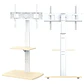 Soporte Tv Rack Móvil Con Ruedas 32 A 70 Base Pedestal Color Blanco  - Miniatura 2