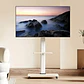 Soporte Tv Rack Móvil Con Ruedas 32 A 70 Base Pedestal Color Blanco  - Miniatura 3