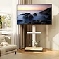 Soporte Tv Rack Móvil Con Ruedas 32 A 70 Base Pedestal Color Blanco  - Miniatura 5