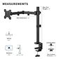 Soporte Monitor Escritorio Base Brazo Para Monitor 15-33 Color Negro  - Miniatura 8