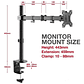 Soporte Monitor Escritorio Base Brazo Para Monitor 15-33 Color Negro  - Miniatura 2