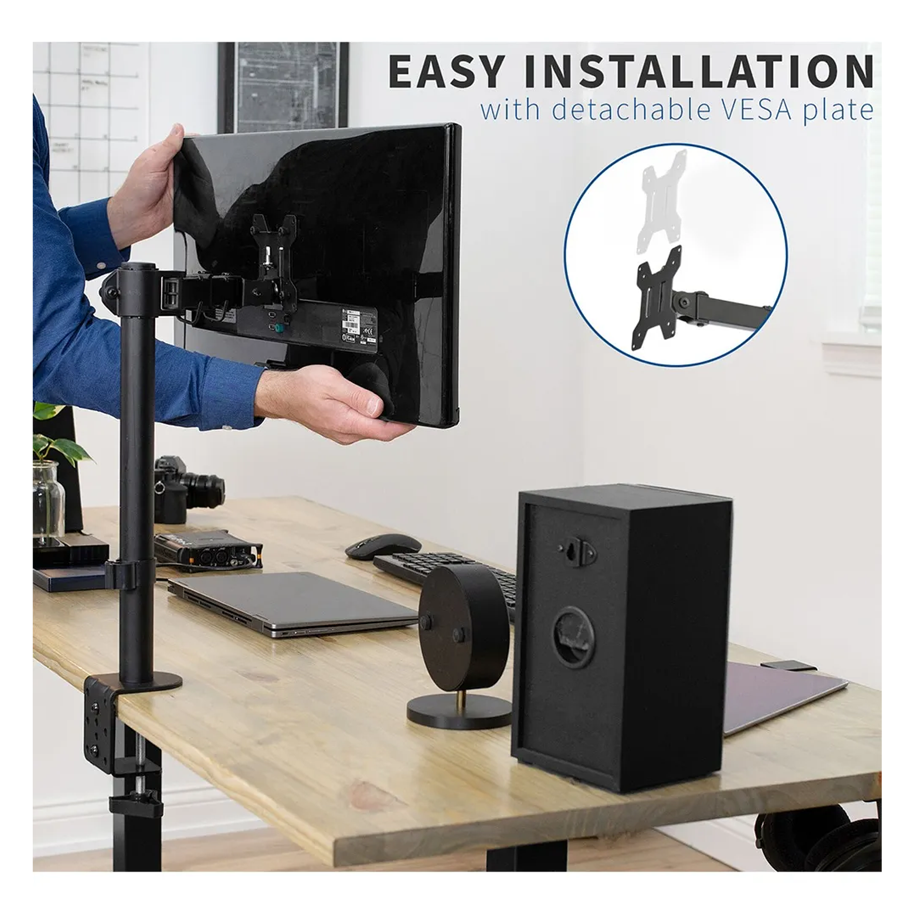 Soporte Monitor Escritorio Base Brazo Para Monitor 15-33 Color Negro  10