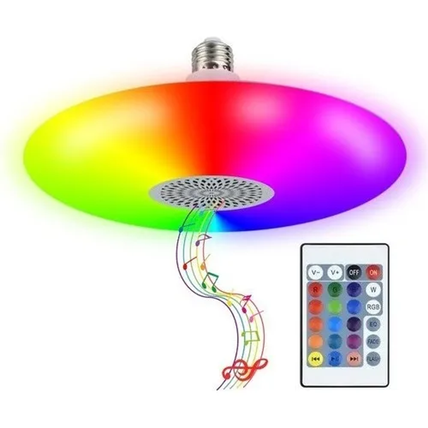 Ampolleta Led RGB 4019 Redonda Color Rgb 36w 6000k 3000lm Multicolor 2