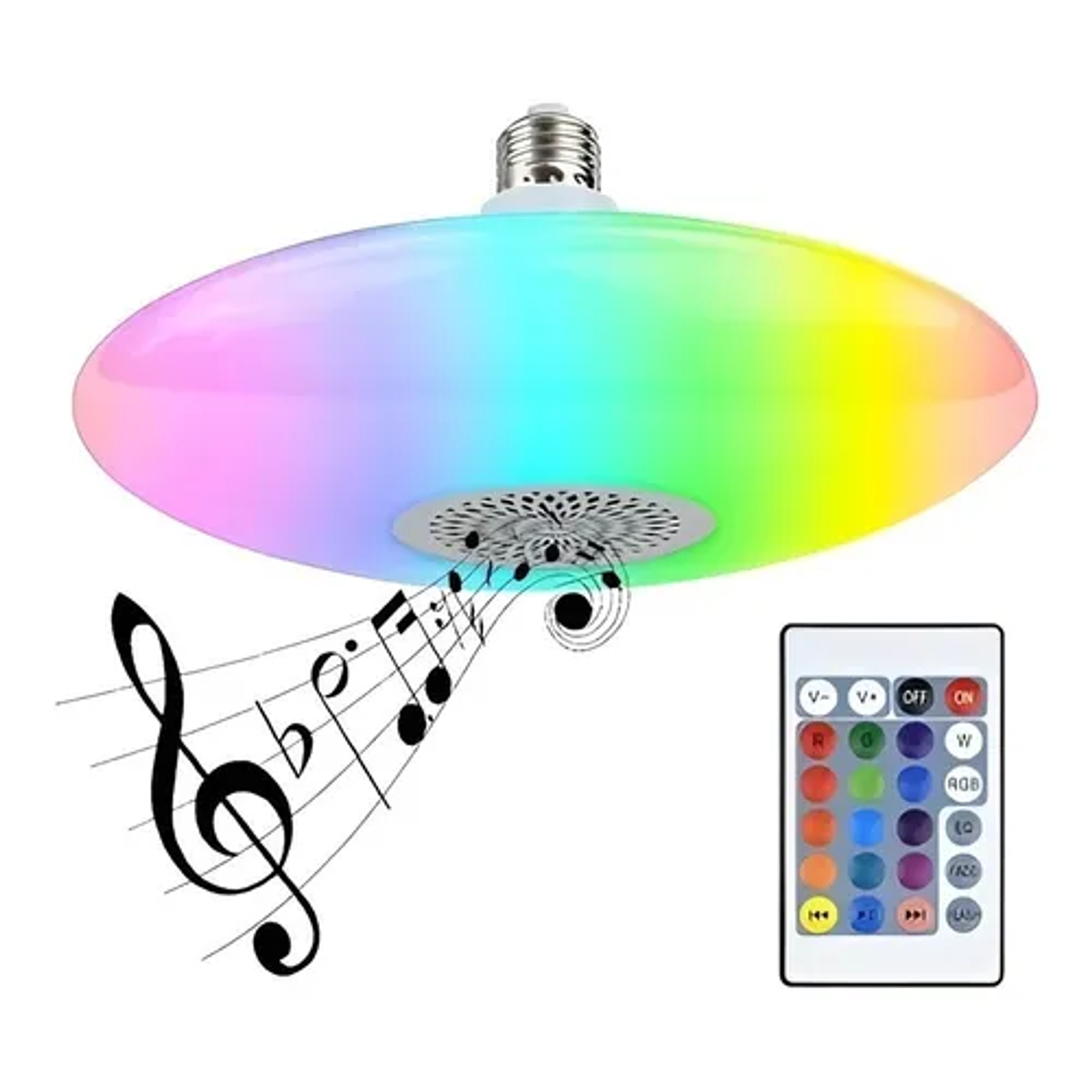 Ampolleta Led RGB 4019 Redonda Color Rgb 36w 6000k 3000lm Multicolor 1