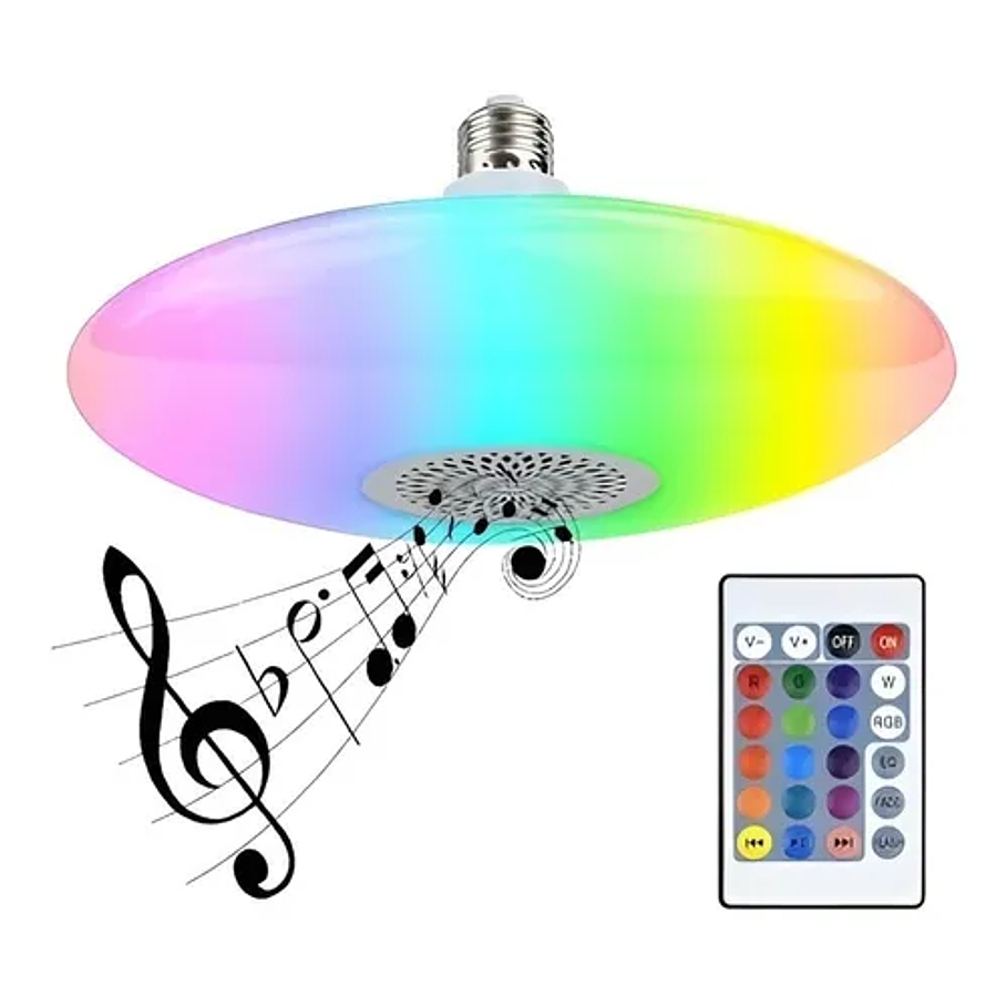 Ampolleta Led RGB 4019 Redonda Color Rgb 36w 6000k 3000lm Multicolor 1