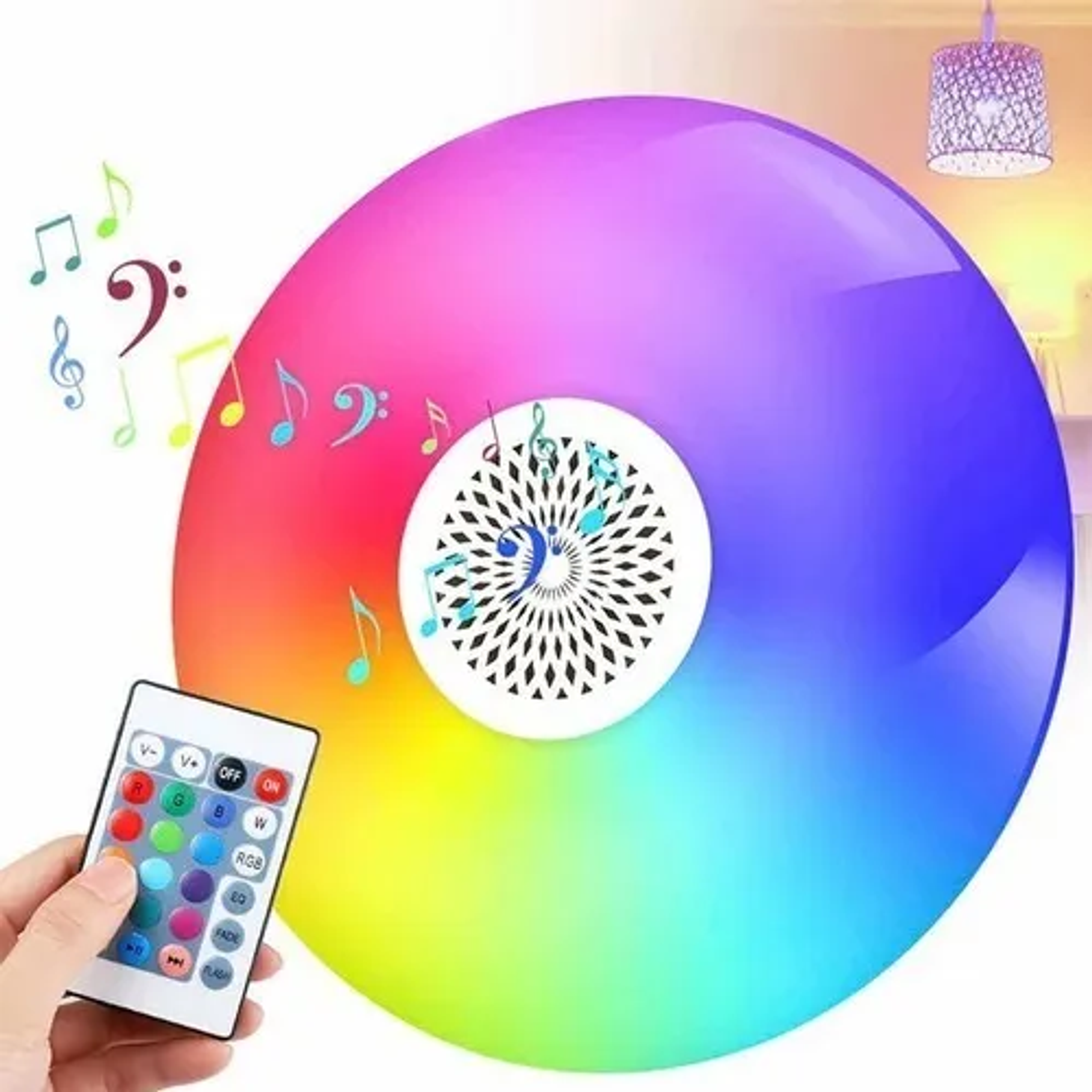 Ampolleta Led RGB 4019 Redonda Color Rgb 36w 6000k 3000lm Multicolor 3