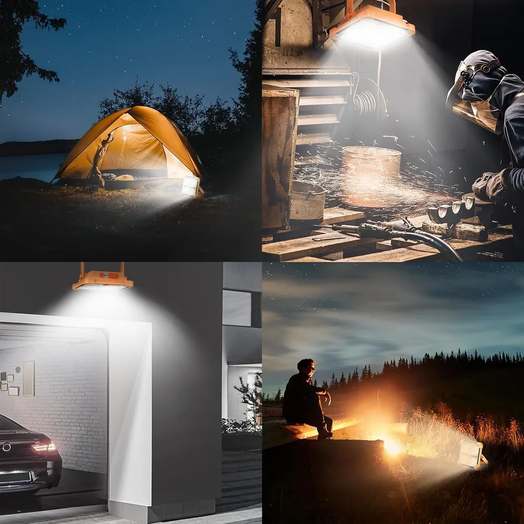 Foco Led Solar Emergencia Con Parlante Recargable Camping Bluetooth Música Camping Carga Usb 3