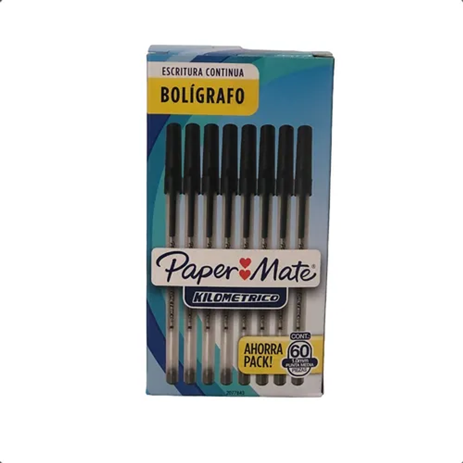 Boligrafo Paper Mate Kilometrico Negro Caja X 60 Unidades 4