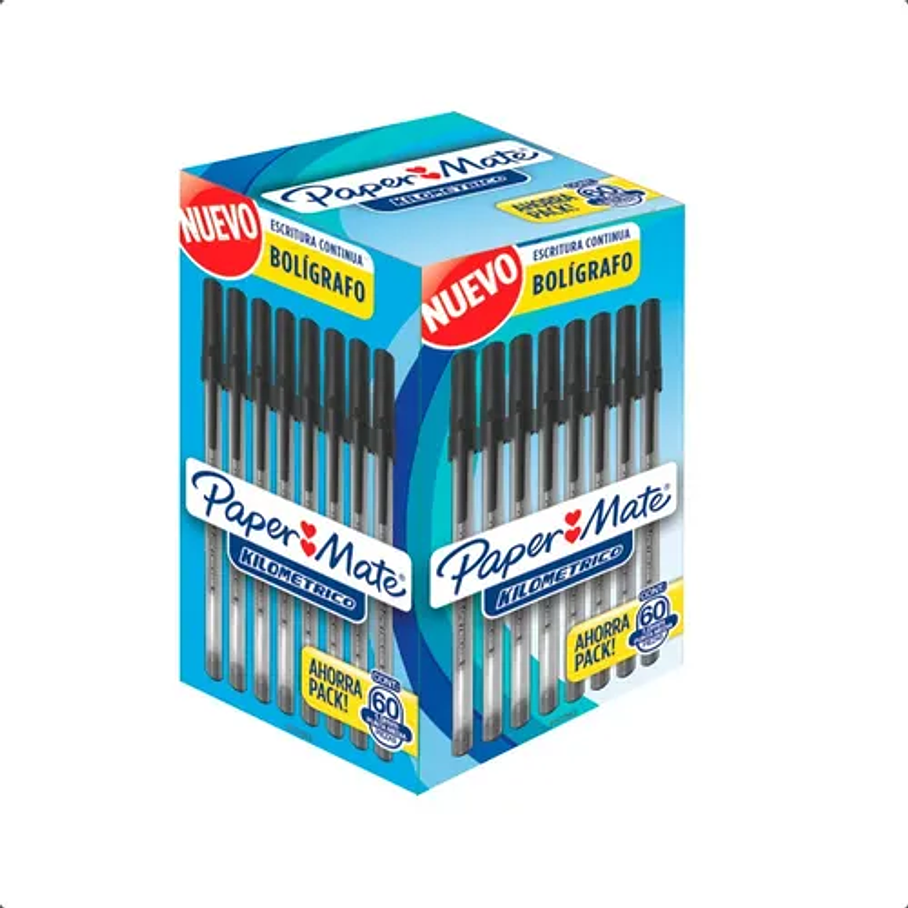 Boligrafo Paper Mate Kilometrico Negro Caja X 60 Unidades 5