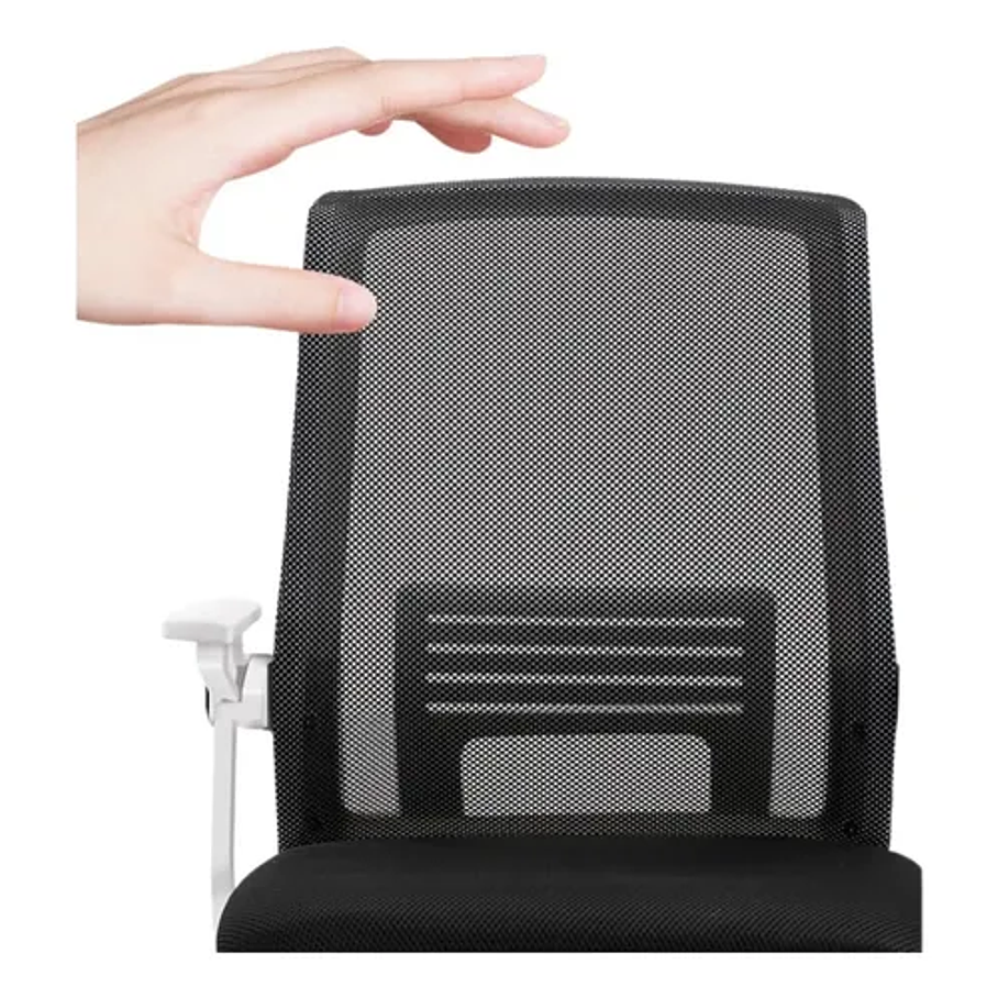 Silla Oficina Ergonómica Compatible Con Escritorio Pc Trabajo Color Negro Ergonómica Reclinable Soporta 150kg 4