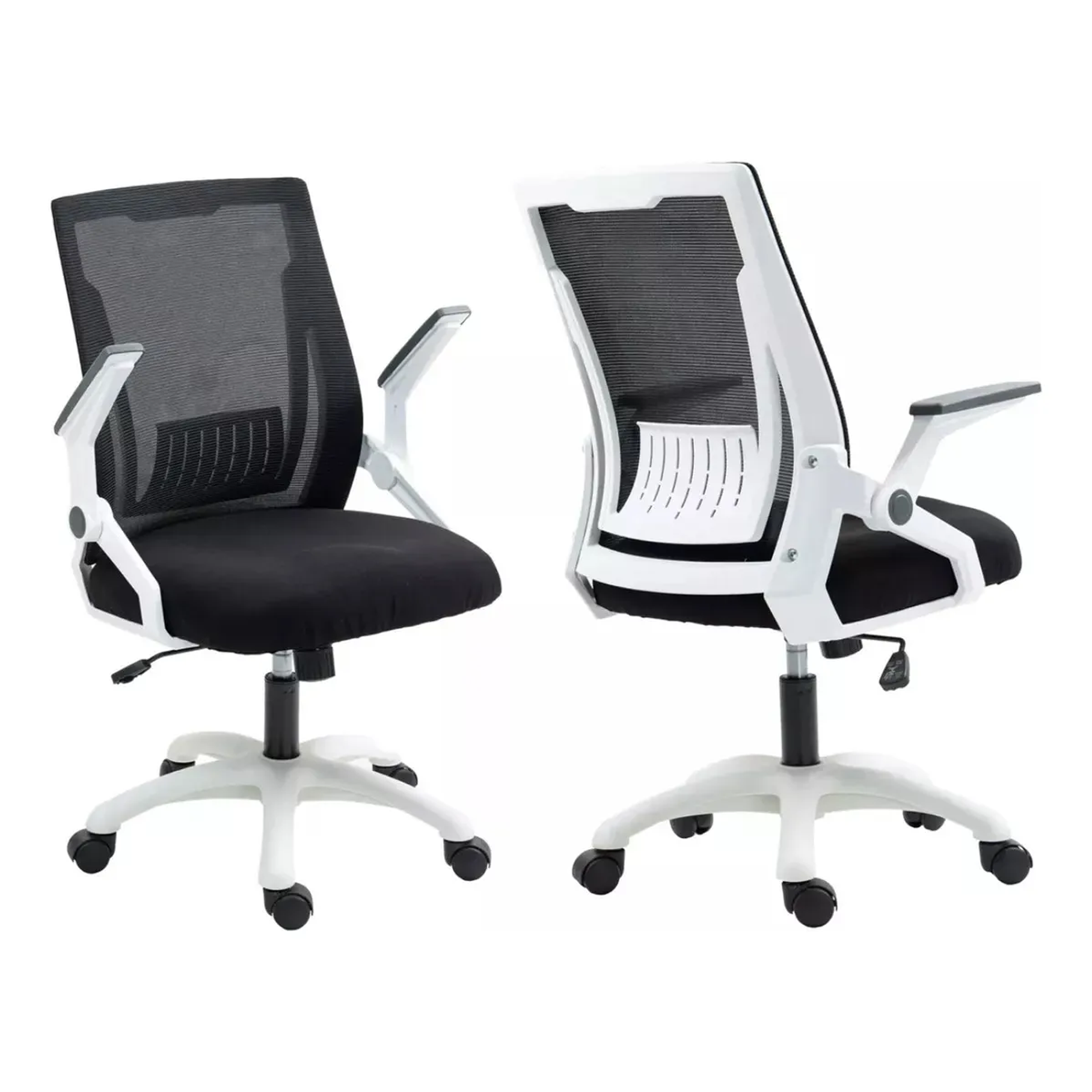 Silla Oficina Ergonómica Compatible Con Escritorio Pc Trabajo Color Blanco Ergonómica Reclinable Soporta 150kg 1