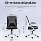 Silla Oficina Ergonómica Compatible Con Escritorio Pc Trabajo Color Blanco Ergonómica Reclinable Soporta 150kg - Miniatura 6