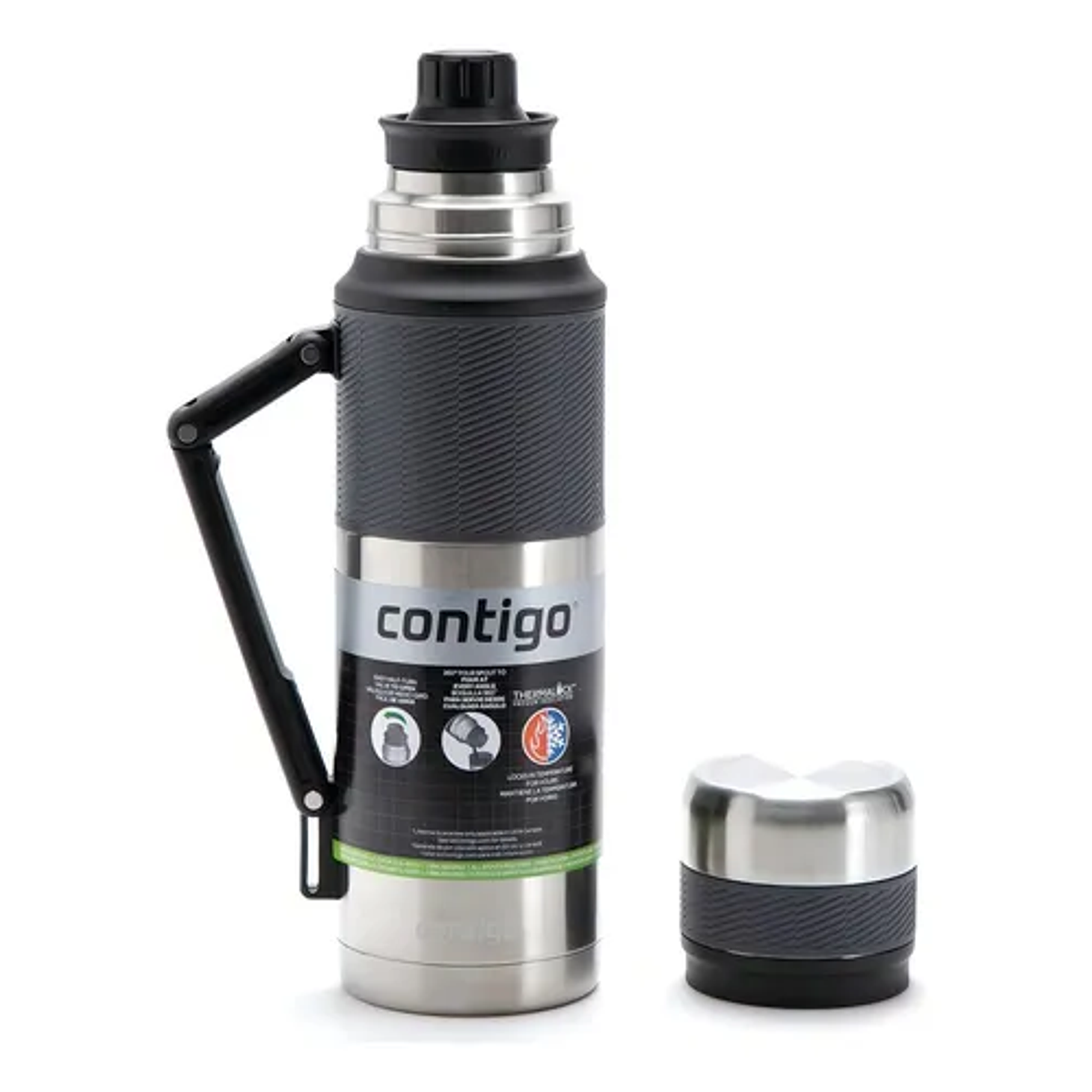 Termo 1200ml De Acero Inoxidable Color Plateado Frio Calor Cafe Te  1