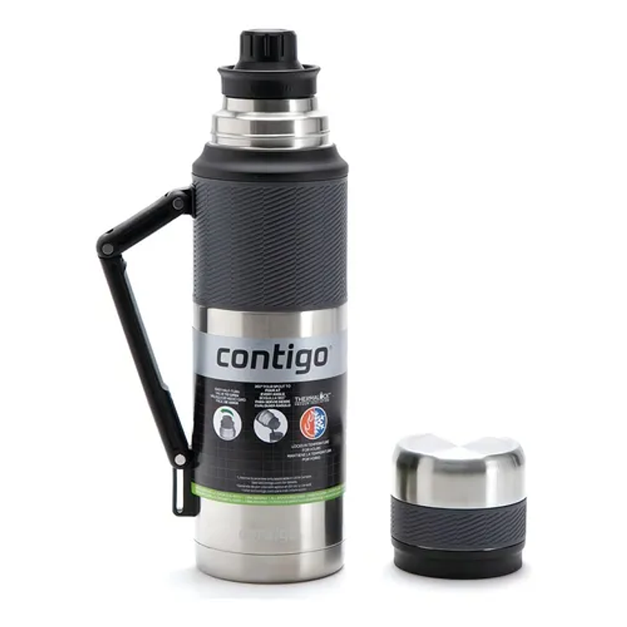 Termo 1200ml De Acero Inoxidable Color Plateado Frio Calor Cafe Te  1