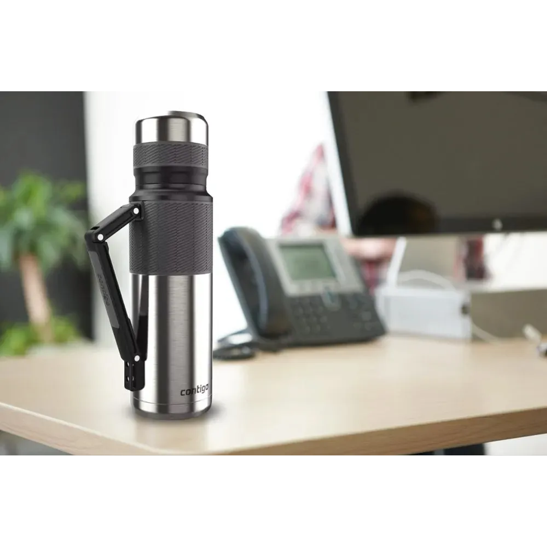 Termo 1200ml De Acero Inoxidable Color Plateado Frio Calor Cafe Te  4