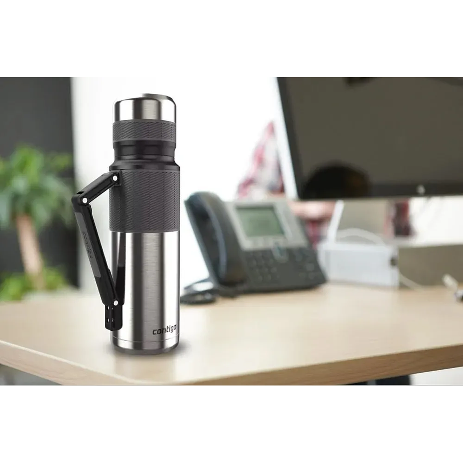 Termo 1200ml De Acero Inoxidable Color Plateado Frio Calor Cafe Te  4