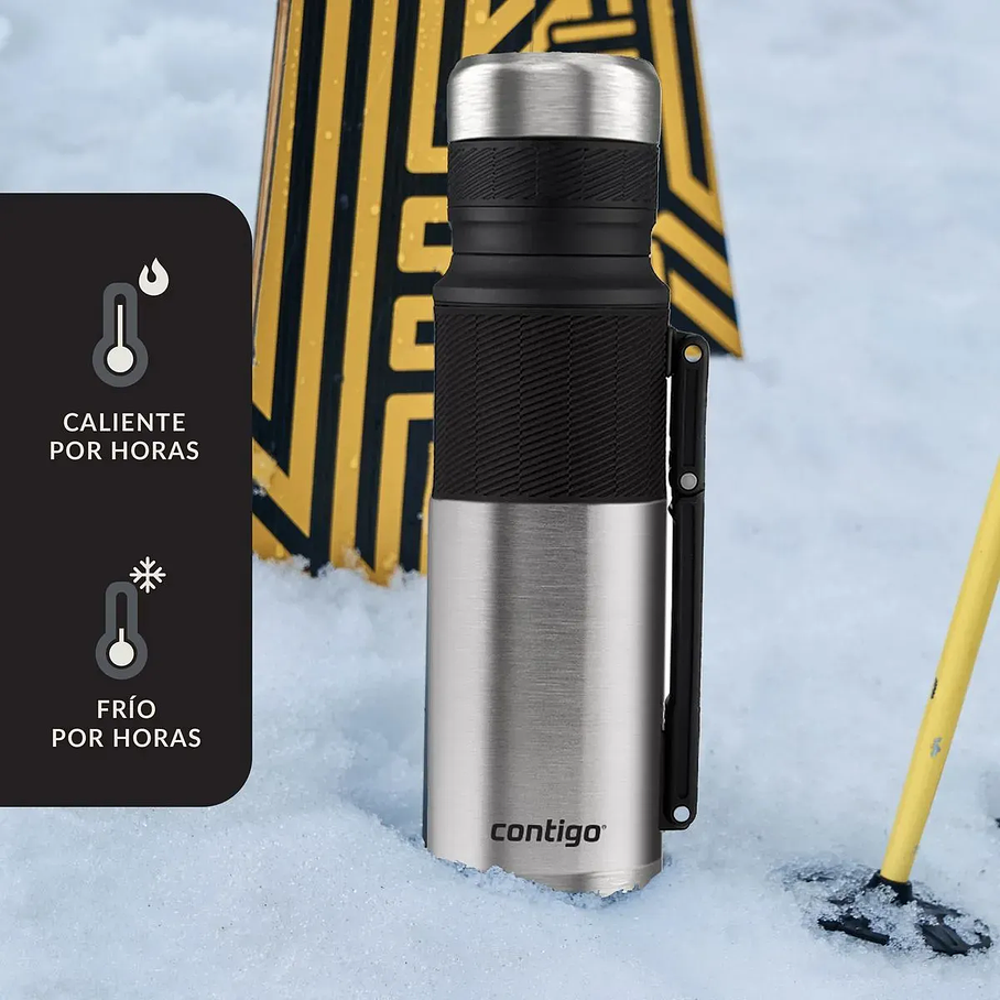 Termo 1200ml De Acero Inoxidable Color Plateado Frio Calor Cafe Te  7