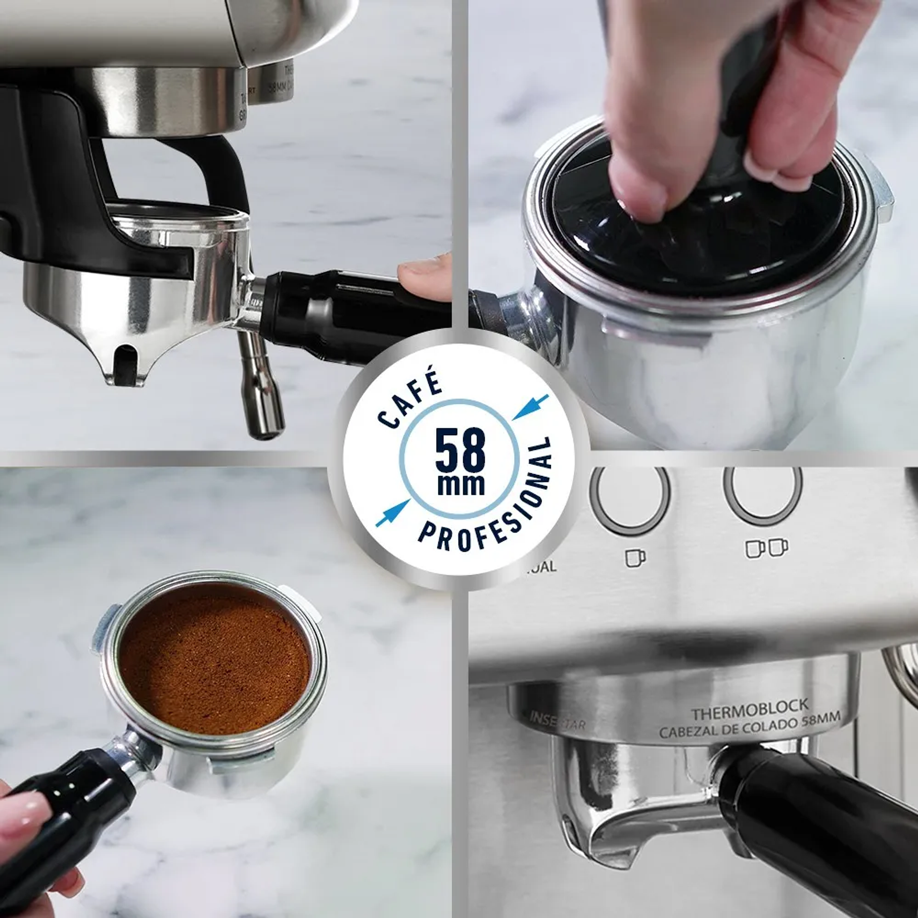Cafetera Para Espresso Oster® Perfect Brew 15 Bares Molino I Color Acero inoxidable 9
