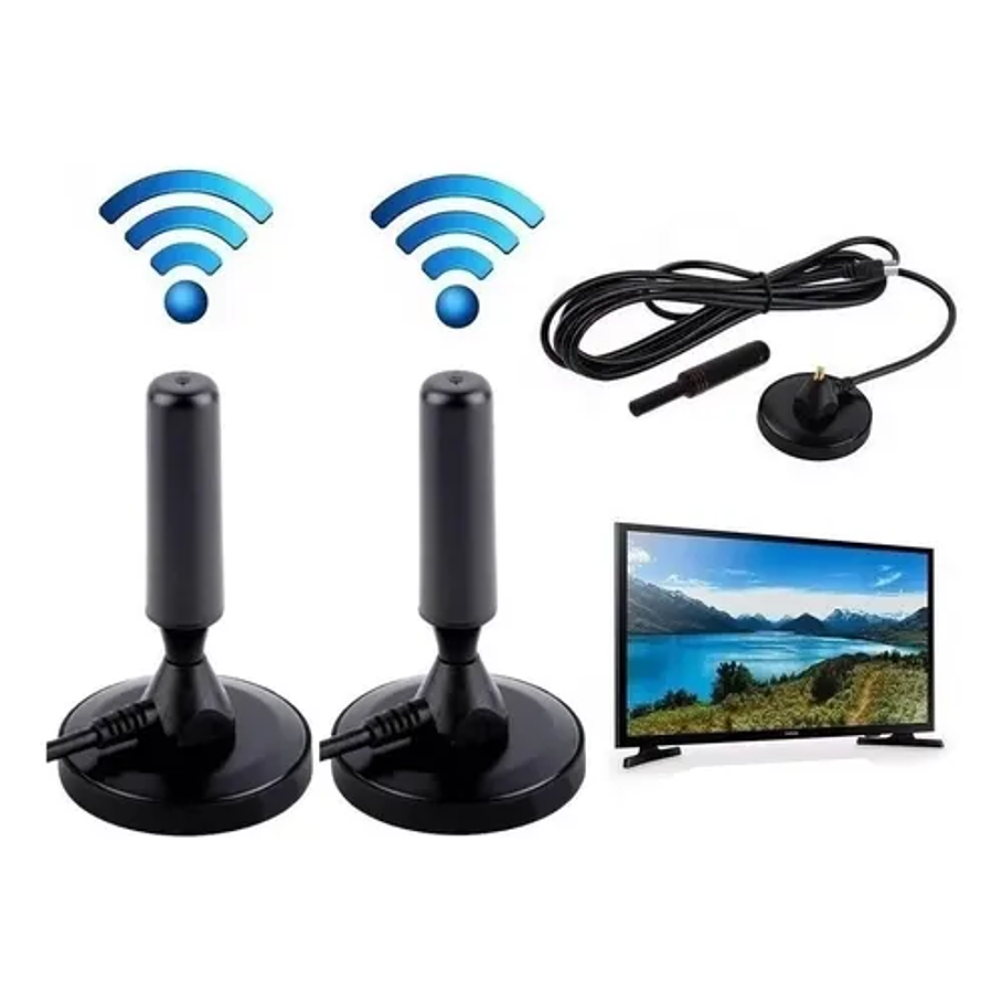 Pack 2 Unidades Antena Para Tv Abierta Antena Hdtv Antenas De Tv Hd Interior Para Television 1