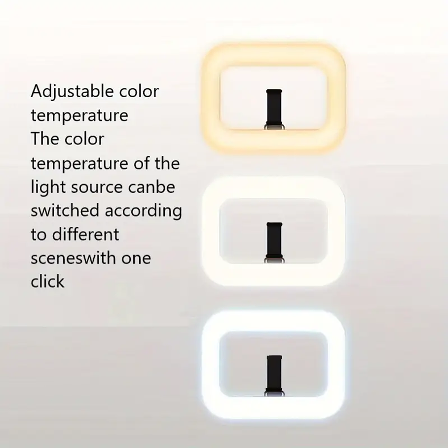 Cuadro De Luz LED Portátil Con Soporte Para Móvil Ideal para Lives, Fotos y Grabaciones Profesionales 2