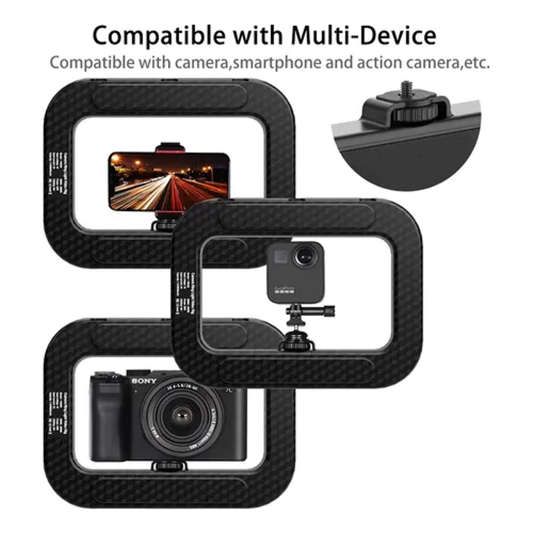 Cuadro De Luz LED Portátil Con Soporte Para Móvil Ideal para Lives, Fotos y Grabaciones Profesionales 5