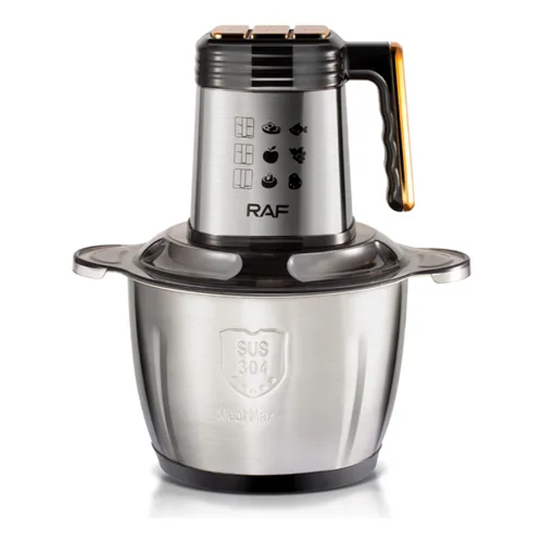 Procesador Picadora Cortador De Alimentos Multifuncional Color Plateado R.3388 RAF 2