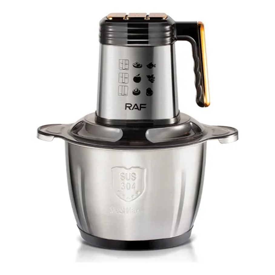 Procesador Picadora Cortador De Alimentos Multifuncional Color Plateado R.3388 RAF 2