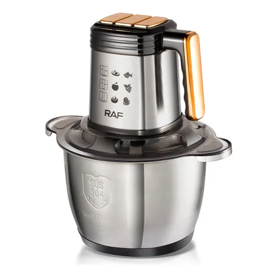 Procesador Picadora Cortador De Alimentos Multifuncional Color Plateado R.3388 RAF 3