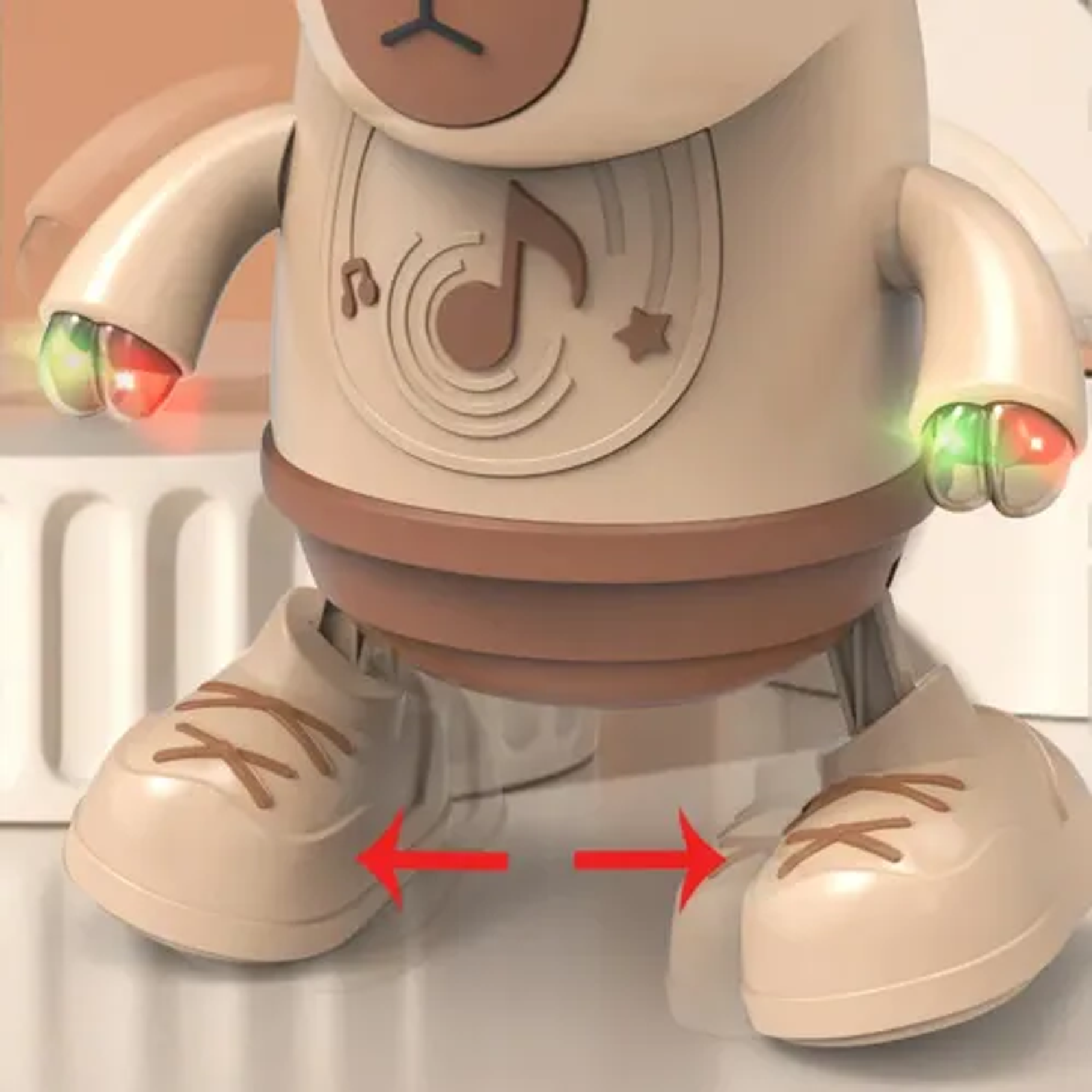 Robot Capibara Bailarín Led Capibara Marrón Carpincho Marrón Capi Capi Fiesta 5