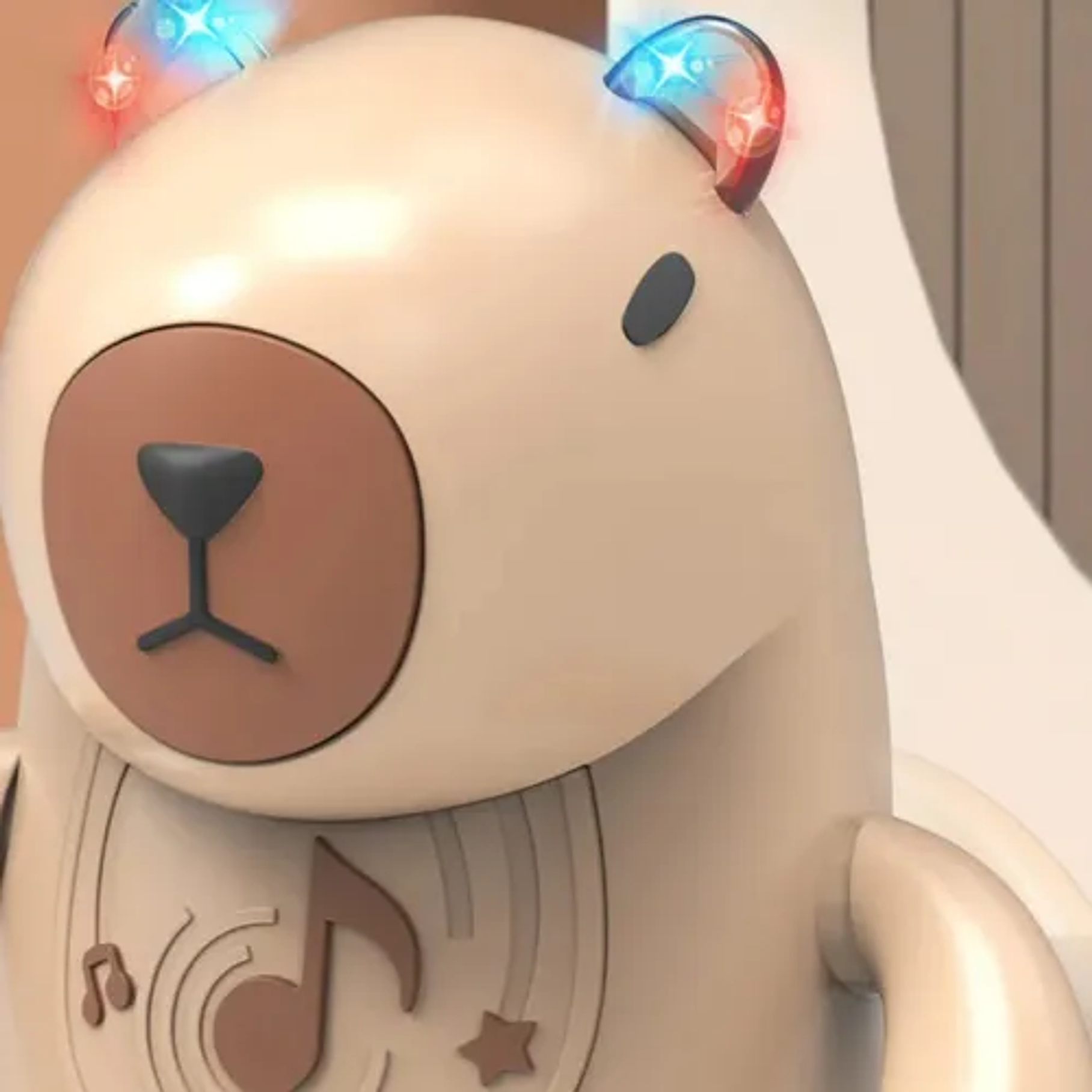 Robot Capibara Bailarín Led Capibara Marrón Carpincho Marrón Capi Capi Fiesta 6