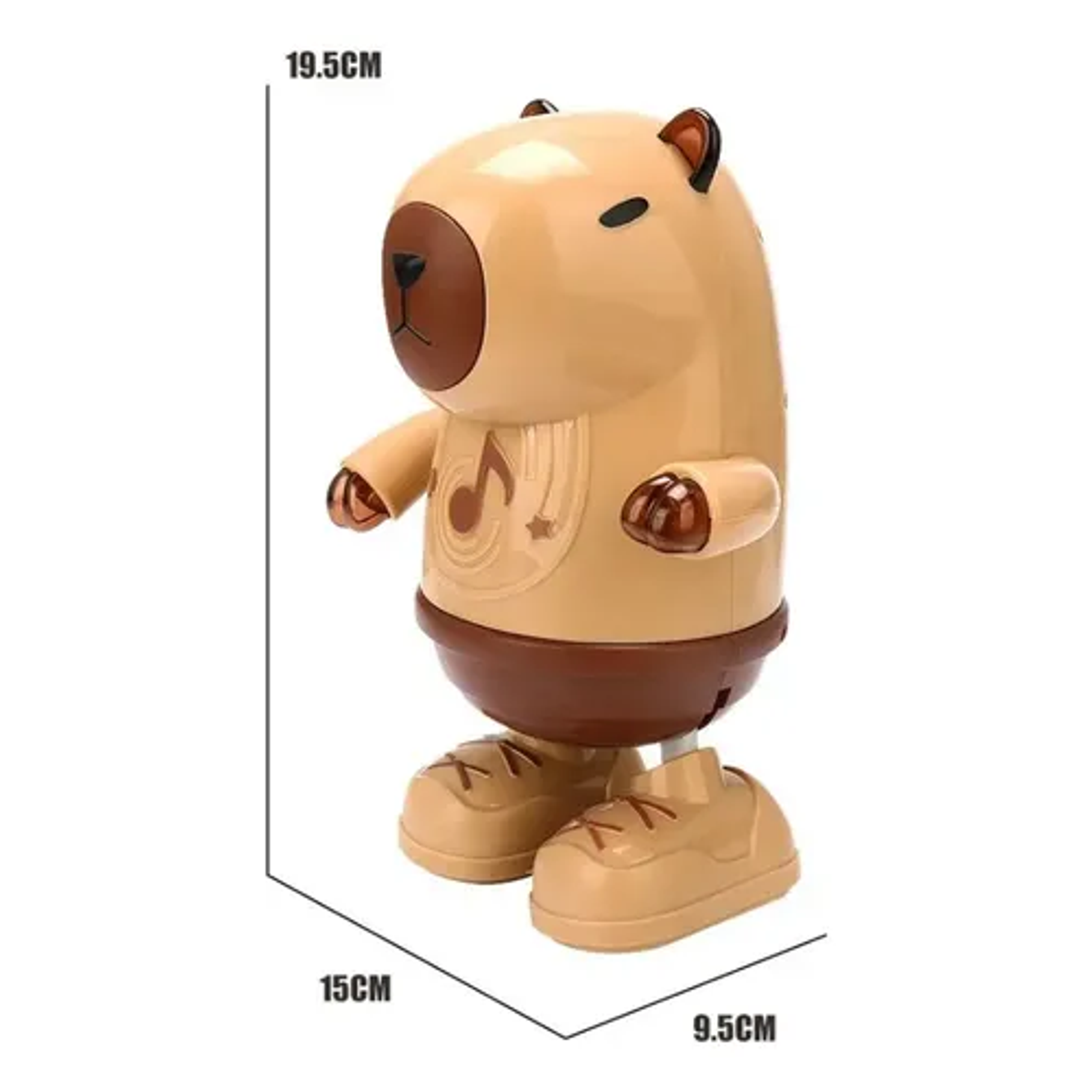 Robot Capibara Bailarín Led Capibara Marrón Carpincho Marrón Capi Capi Fiesta 7