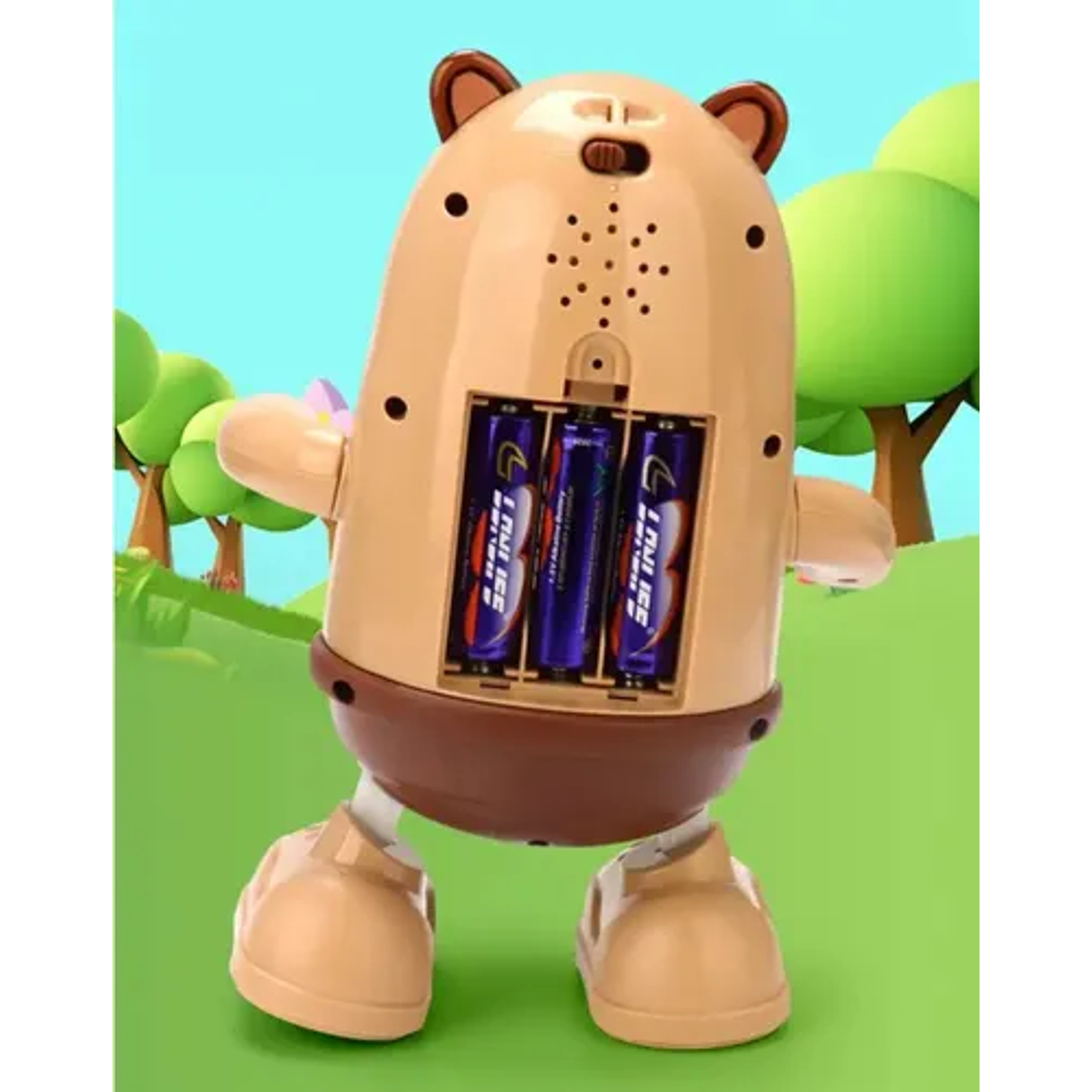 Robot Capibara Bailarín Led Capibara Marrón Carpincho Marrón Capi Capi Fiesta 8